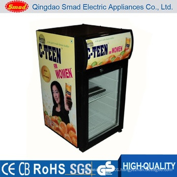 Portable Compact Hotel Beverage Advertising Small Size Commercial Mini Fridge